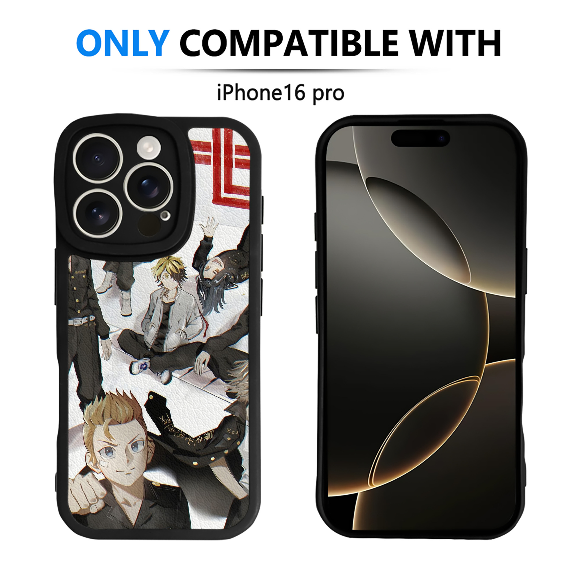 （画像用） 東京リベンジャーズ Tokyo Revengers 【iPhone 16シリーズ対応】シリコンスマホケース（レザー調） 材質：シリコン